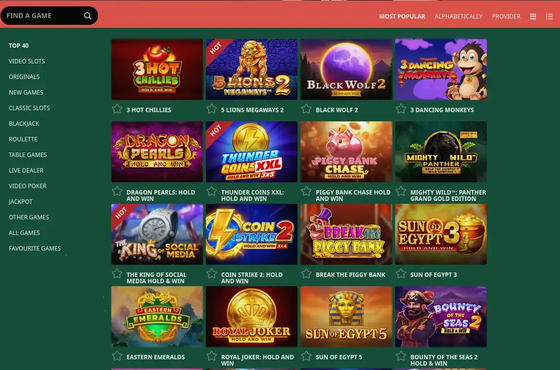 Neon54 casino online esperienza di gioco